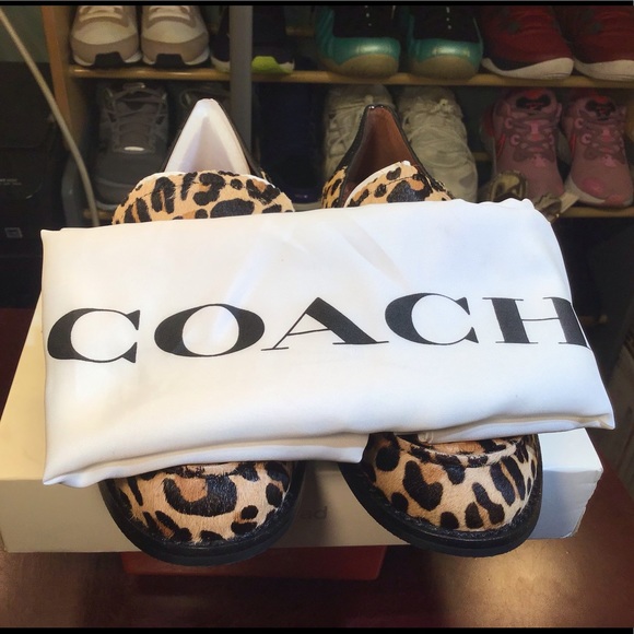 Coach Putnam Loafer Leopard Print Real Calf Hair. - Picture 13 of 14
